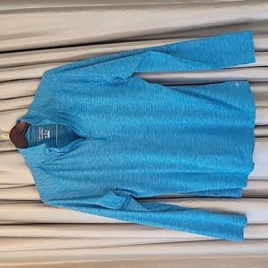 Champion Performance women's long sleeved blue shirt 1/4 zip sz L